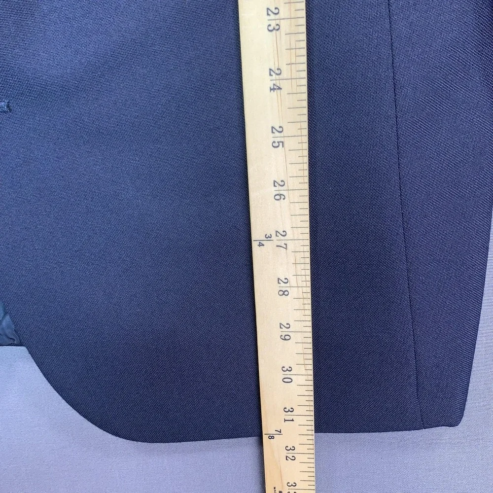 Bert Pulitzer Blazer Mens 38R Blue Polyester‎ Wool Gold Button Sport Coat Jacket